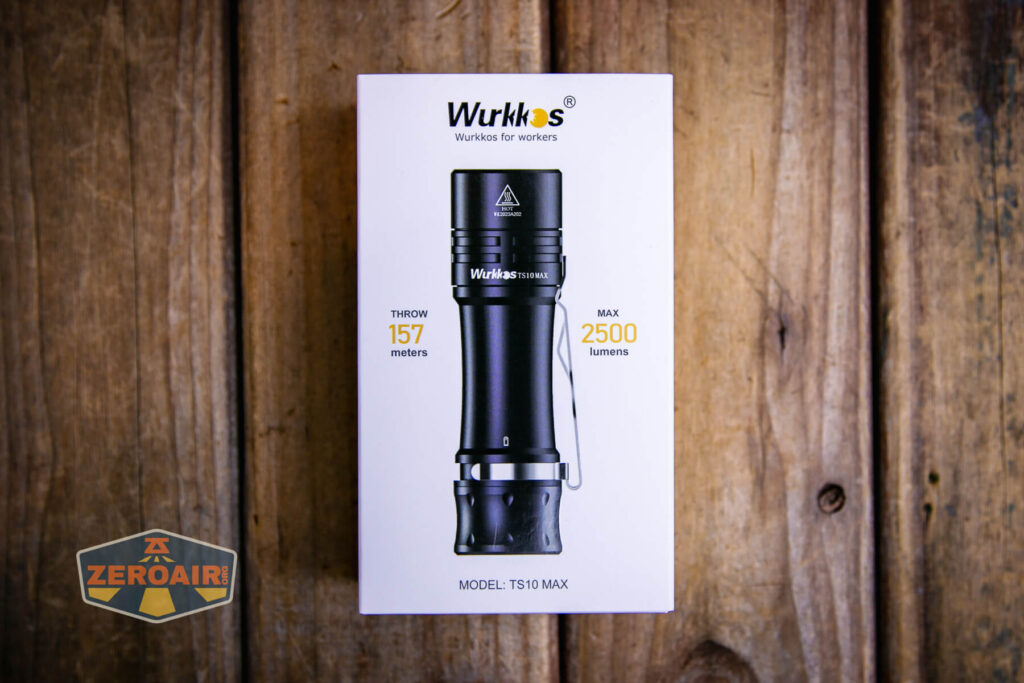Wurkkos TS10 MAX flashlight box