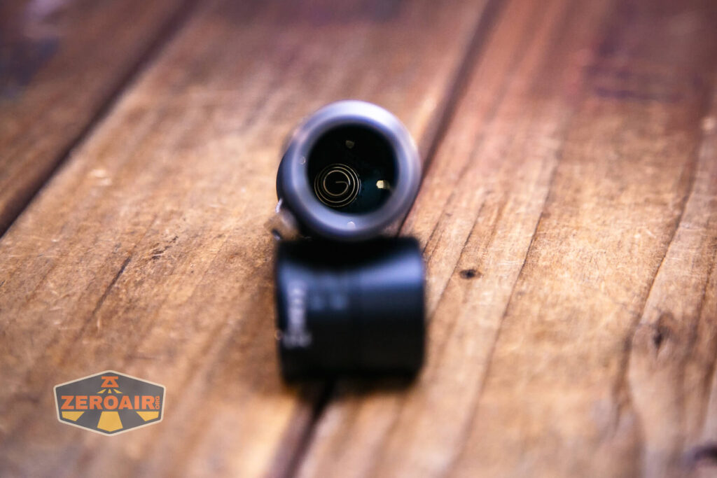 Wurkkos TS10 MAX flashlight showing spring in tail