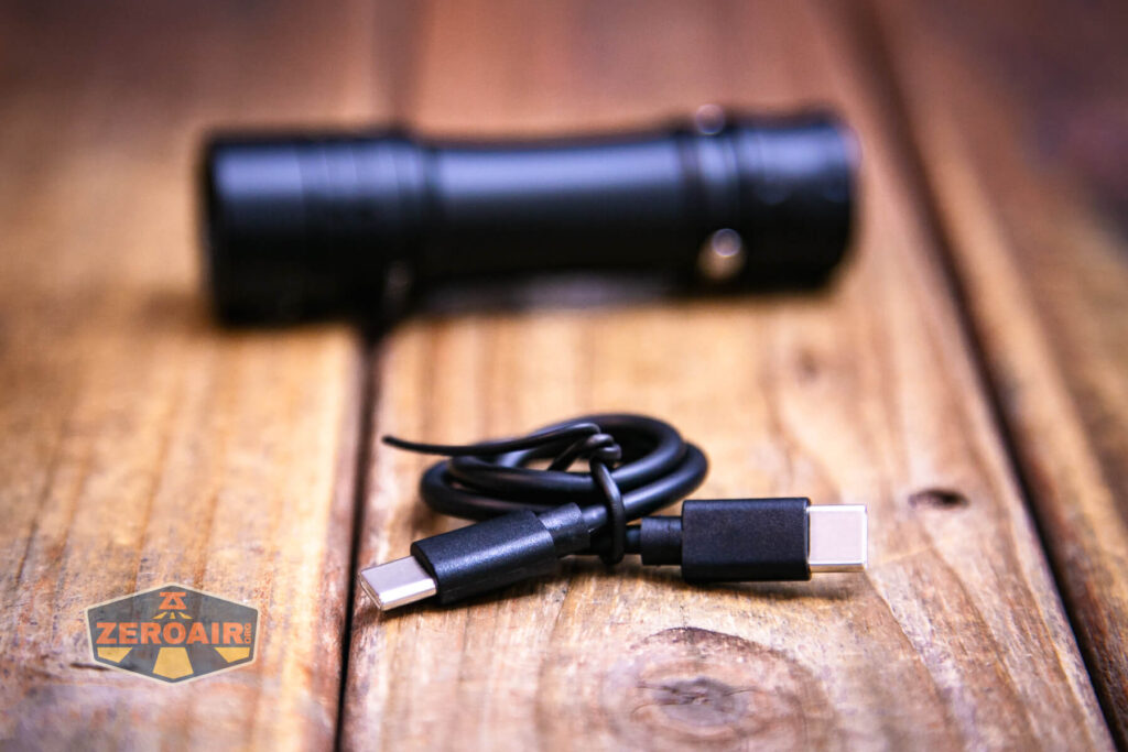 Wurkkos TS10 MAX flashlight included charging cable