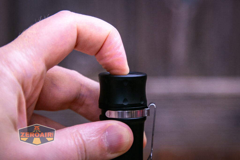 Wurkkos TS10 MAX flashlight ripple e-switch actuation