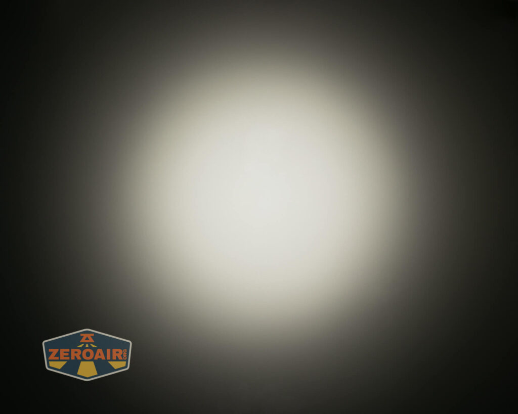 Wurkkos TS10 MAX flashlight beamshots on ceiling