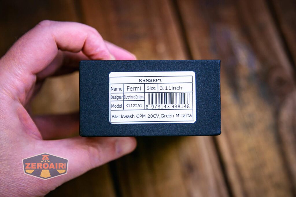 Kansept Fermi knife box label