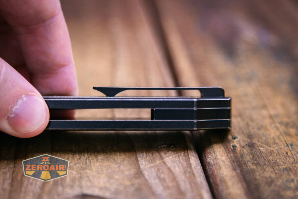 Kansept Fermi knife pocket clip profile view