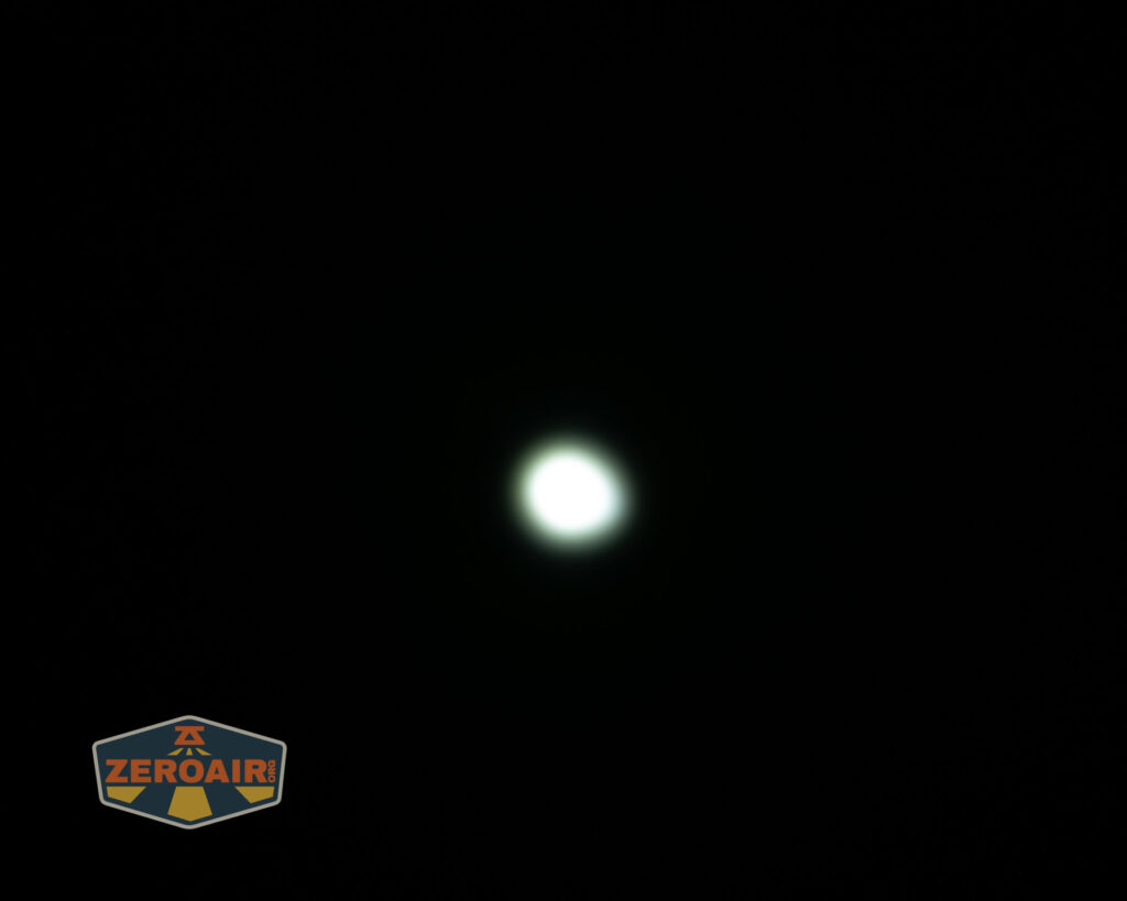 Maratac Mini LEP Cosmos flashlight beamshots on ceiling