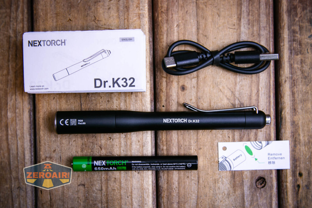 Nextorch Dr.K32 Medical penlight what's included
