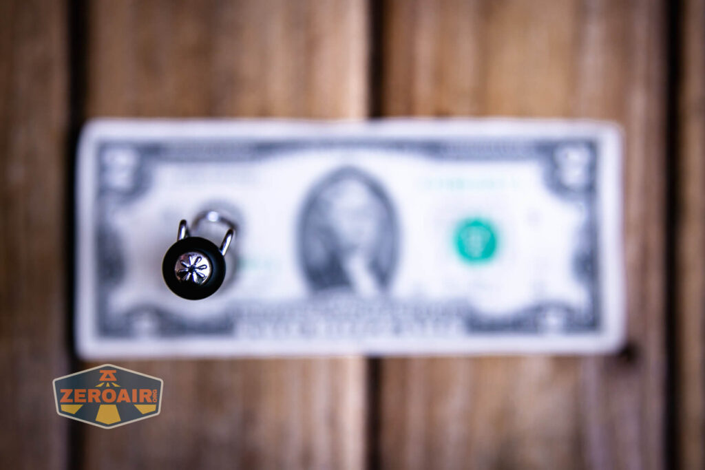 Nextorch Dr.K32 Medical penlight on a two dollar bill