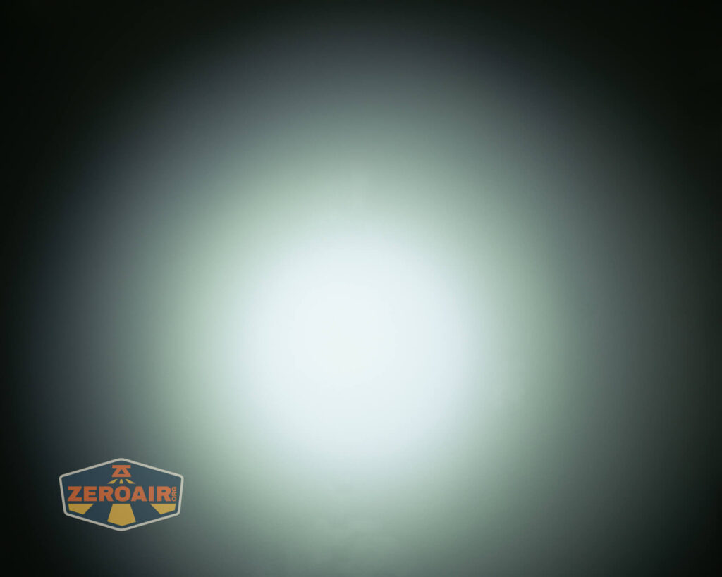 Nextorch K30 penlight beamshots on ceiling