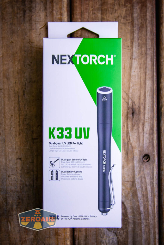 Nextorch K33 UV penlight box