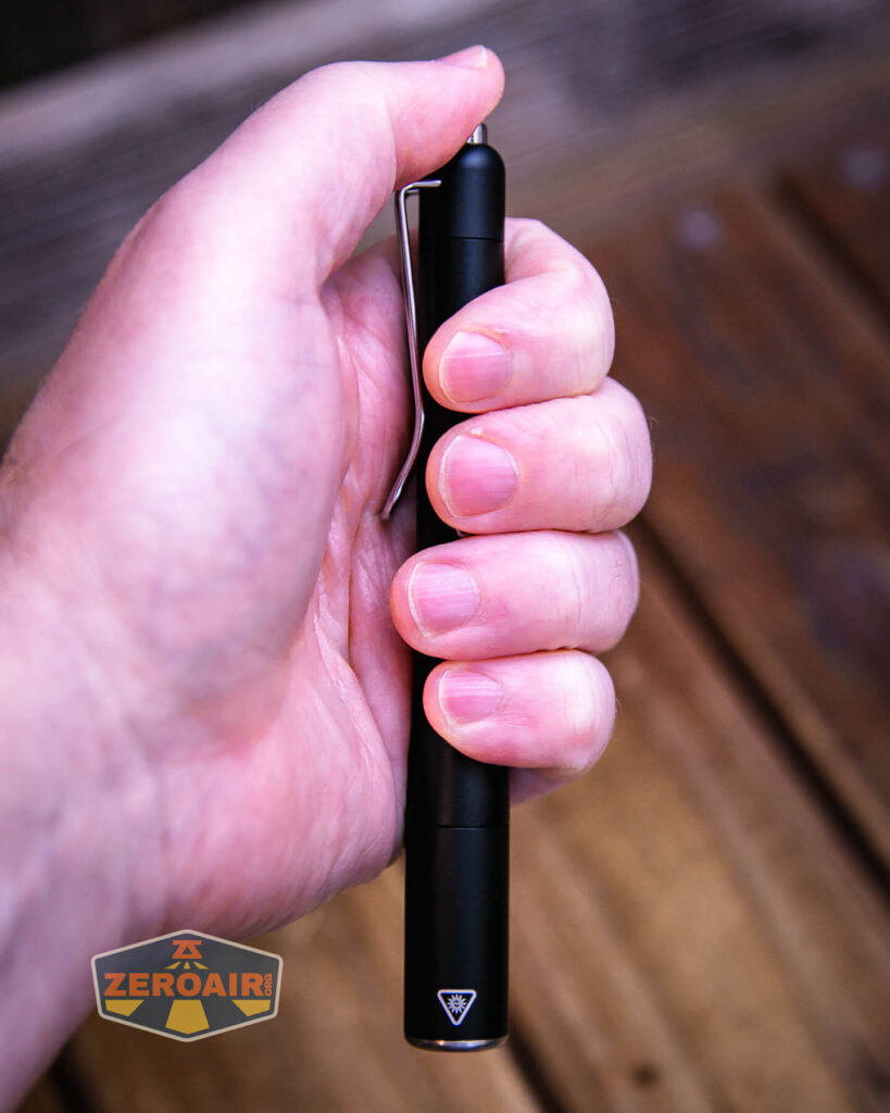 Nextorch K33 UV penlight in hand