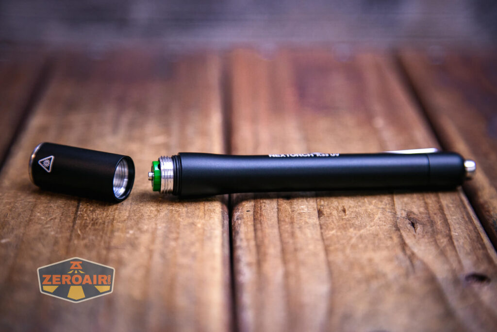 Nextorch K33 UV penlight with cell installed