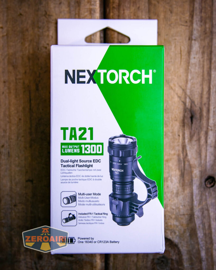 Nextorch TA21 portable tactical flashlight box