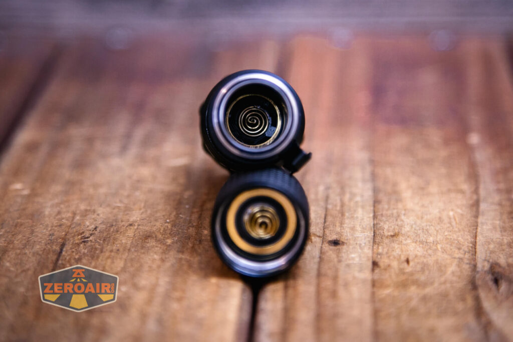 Nextorch TA21 portable tactical flashlight positive spring