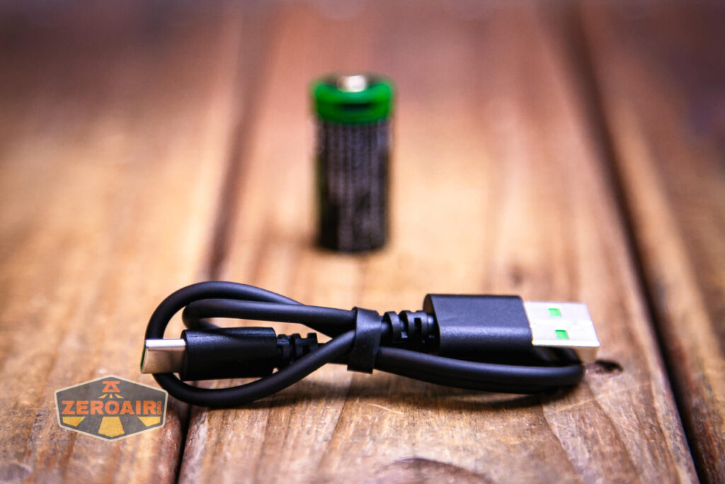 Nextorch TA21 portable tactical flashlight charging cable