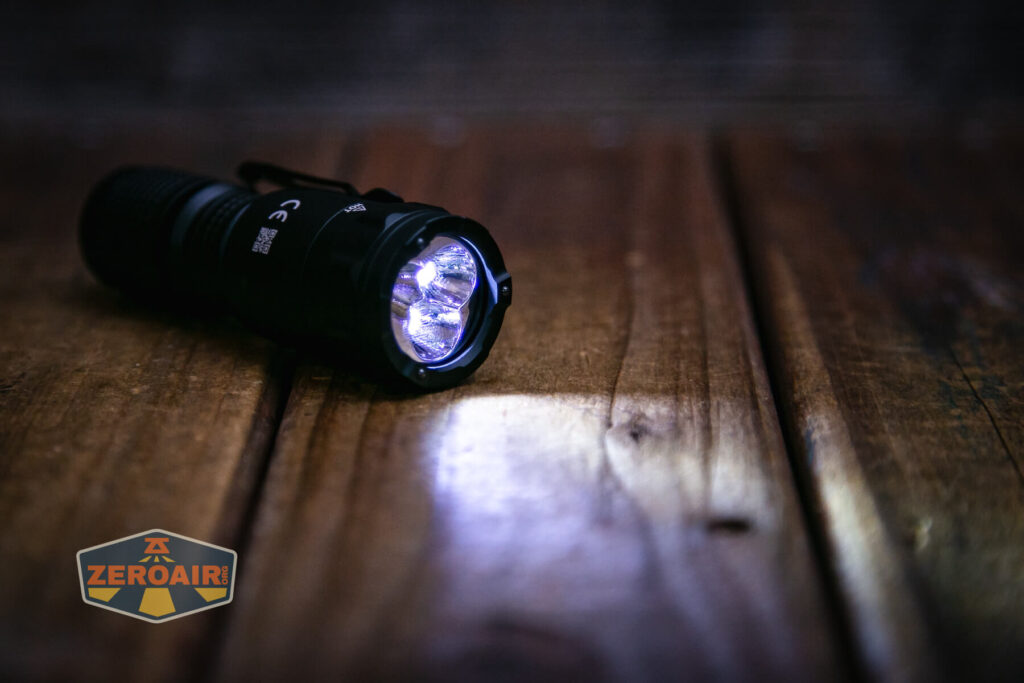 Nextorch TA21 portable tactical flashlight white emitters on