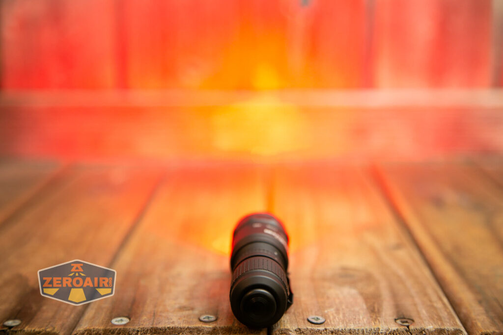 Nextorch TA21 portable tactical flashlight red emitters on