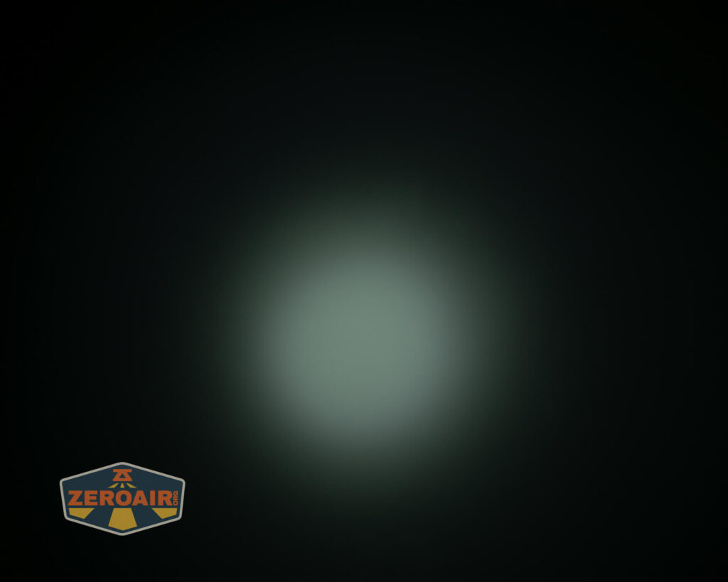 Nextorch TA21 portable tactical flashlight beamshots on ceiling