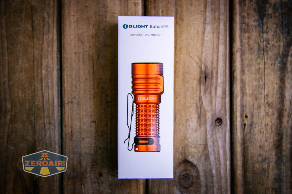 Olight Baton Turbo Orange flashlight box