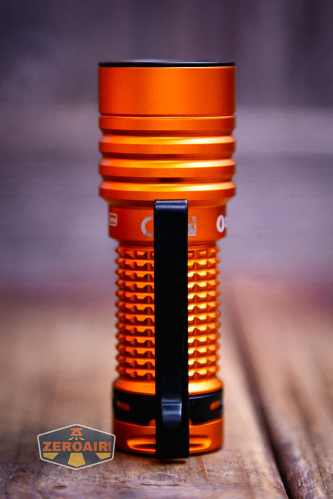 Olight Baton Turbo Orange flashlight showing all sides