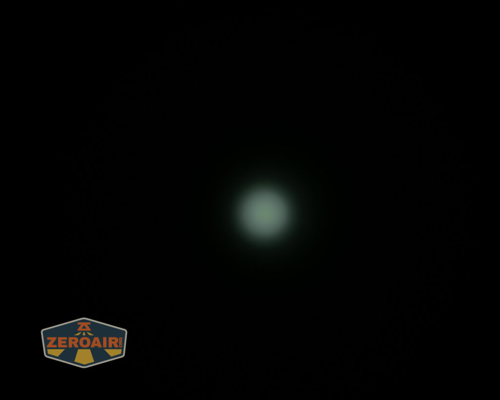 Olight Baton Turbo Orange flashlight beamshots on ceiling