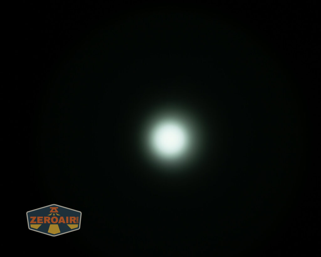 Olight Baton Turbo Orange flashlight beamshots on ceiling