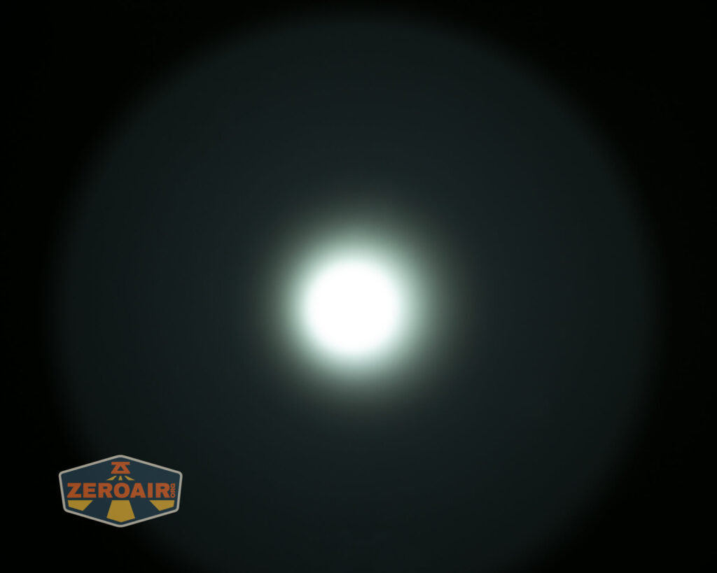 Olight Baton Turbo Orange flashlight beamshots on ceiling