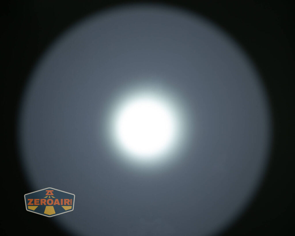 Olight Baton Turbo Orange flashlight beamshots on ceiling