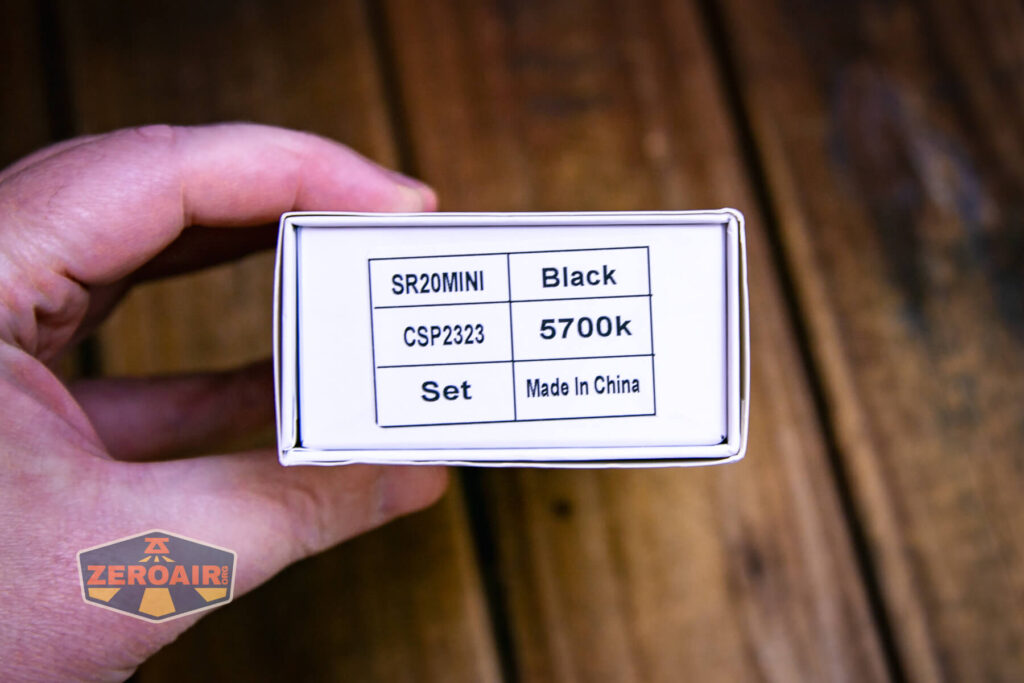 Sofirn SR20 Mini EDC flashlight box