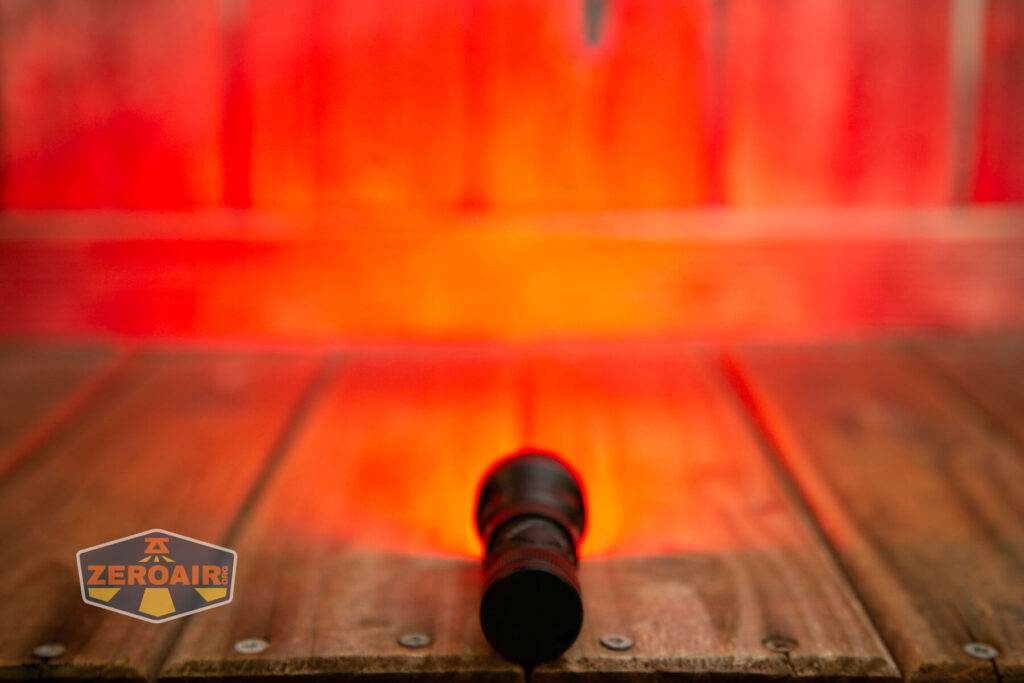 Sofirn SR20 Mini EDC flashlight red emitters on