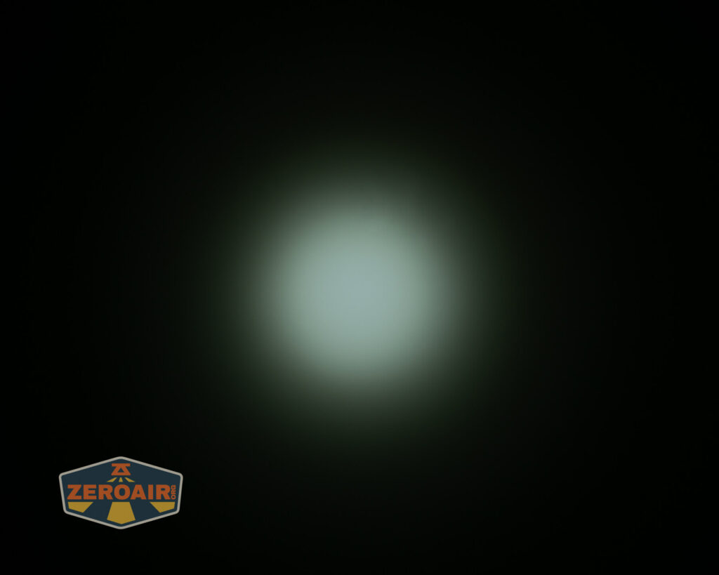 Sofirn SR20 Mini EDC flashlight beamshots on ceiling