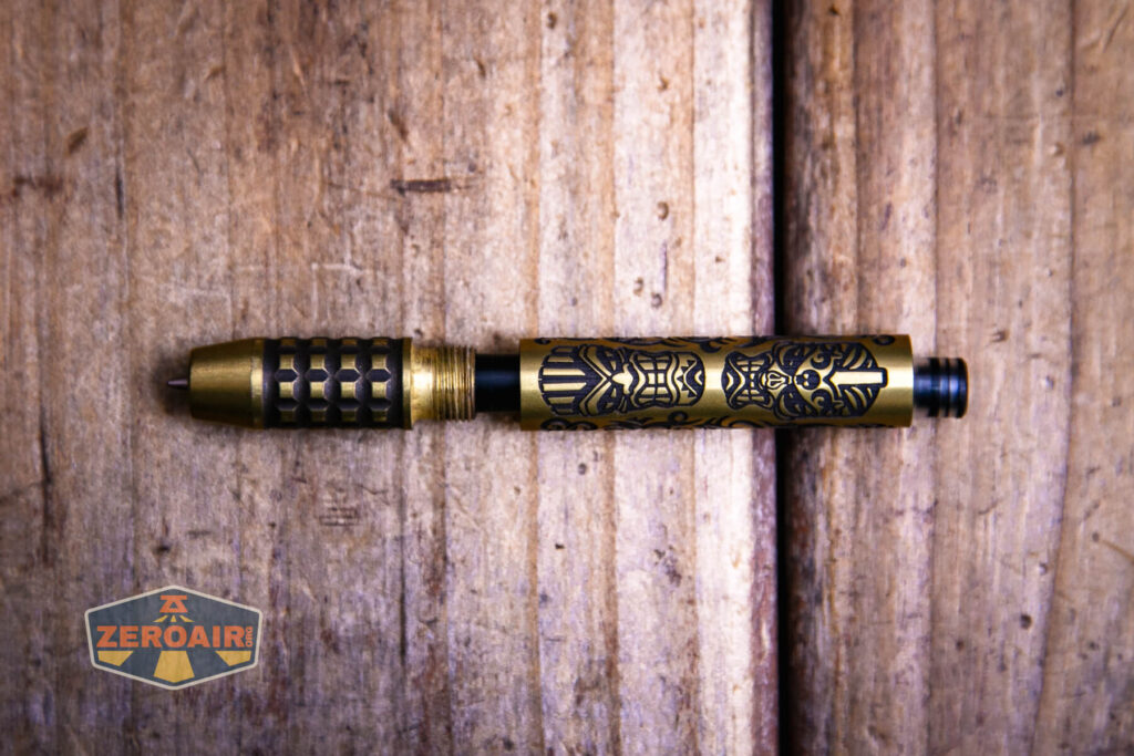 Ti2 Techliner Brass Tiki Grid Pen pen with body and ink