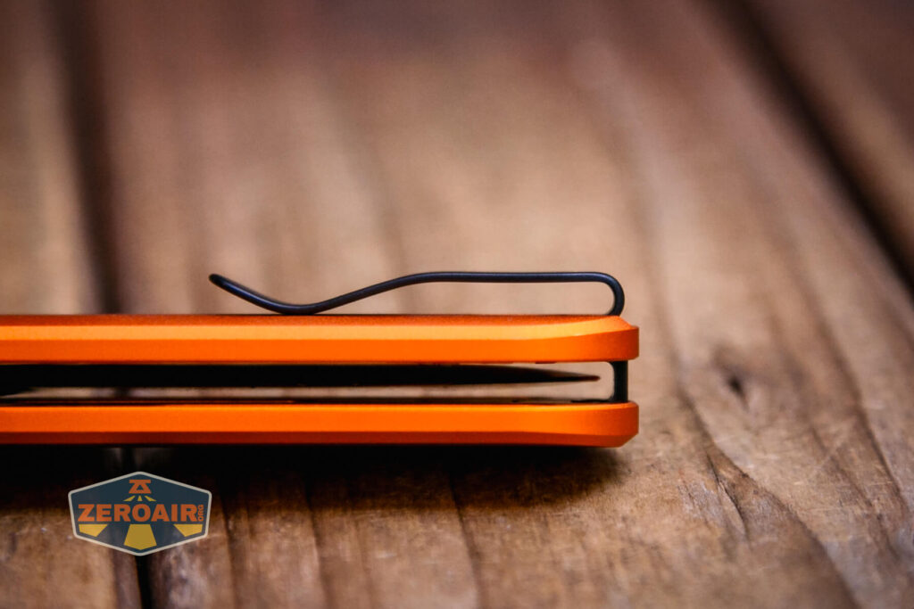 Vosteed Corgi V knife pocket clip profile view