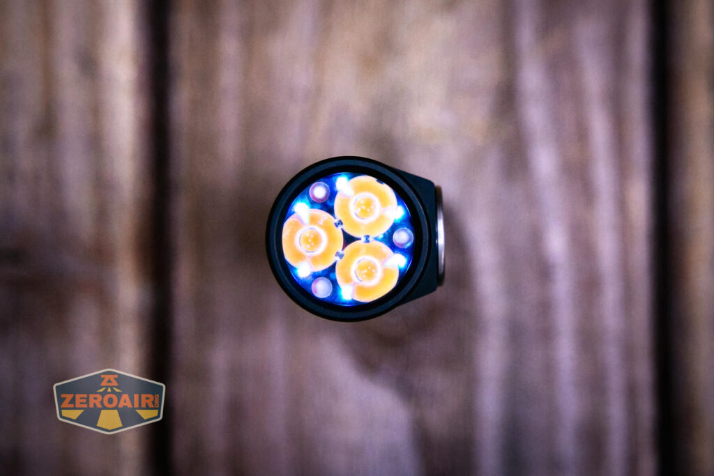 Emisar D3AA 4500K flashlight secondary emitters on