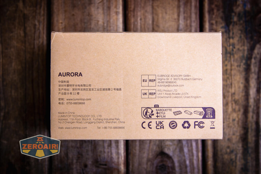 Lumintop Aurora flashlight powerbank box 