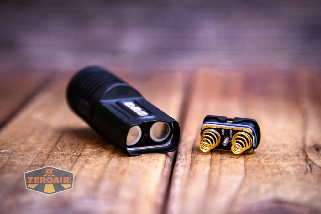 Lumintop GT Nano V5.0 flashlight with included 10280x2 installed