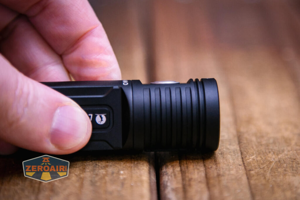 Lumintop GT Nano V5.0 flashlight e-switch profile