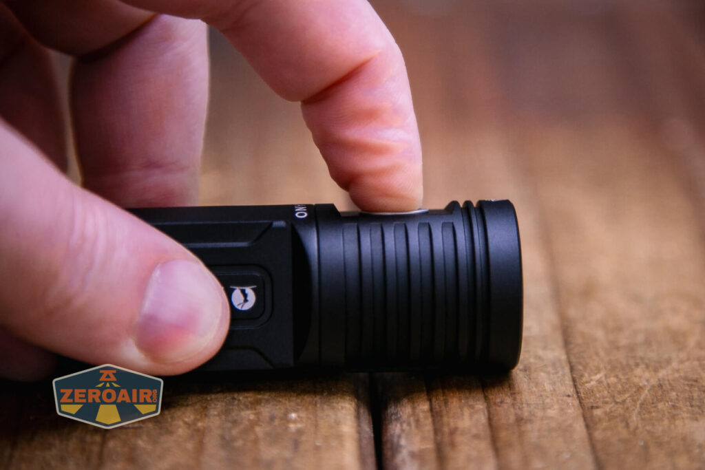 Lumintop GT Nano V5.0 flashlight e-switch actuation