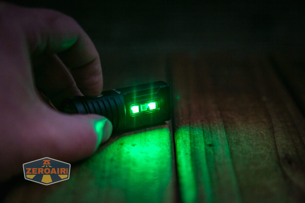 Lumintop GT Nano V5.0 flashlight side emitters on