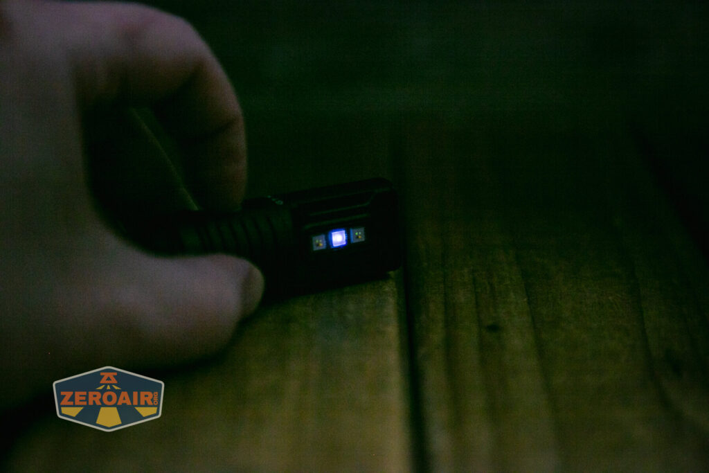 Lumintop GT Nano V5.0 flashlight side emitters on