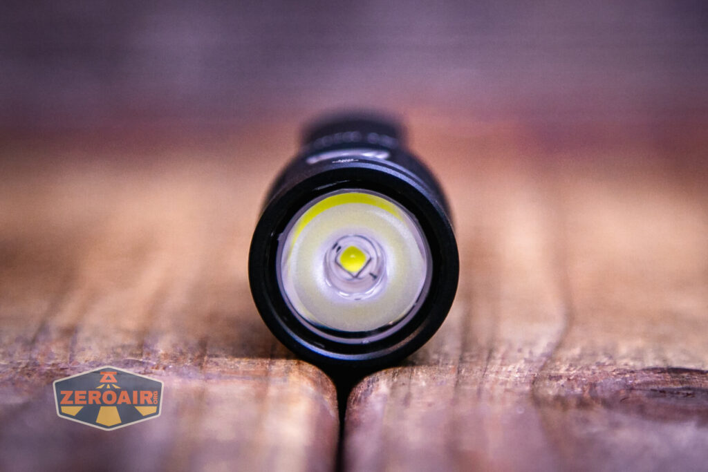 Lumintop GT Nano V5.0 flashlight emitter and TIR detail