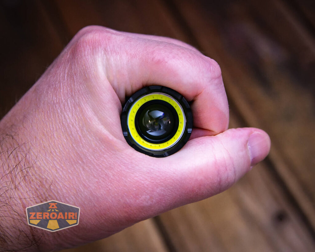 Lumintop W1 flashlight in hand