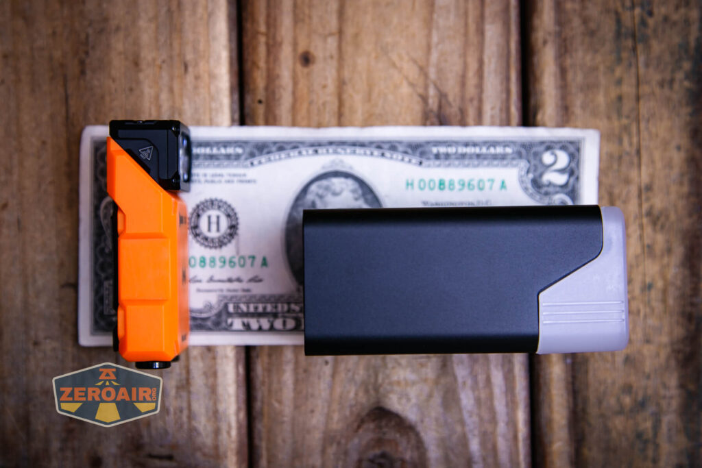 Maratac X-3 Gen II flashlight on a two dollar bill