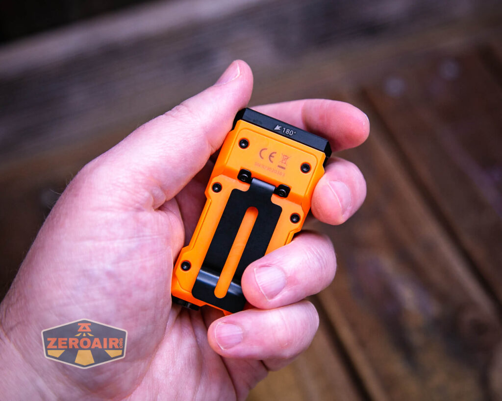 Maratac X-3 Gen II flashlight in hand