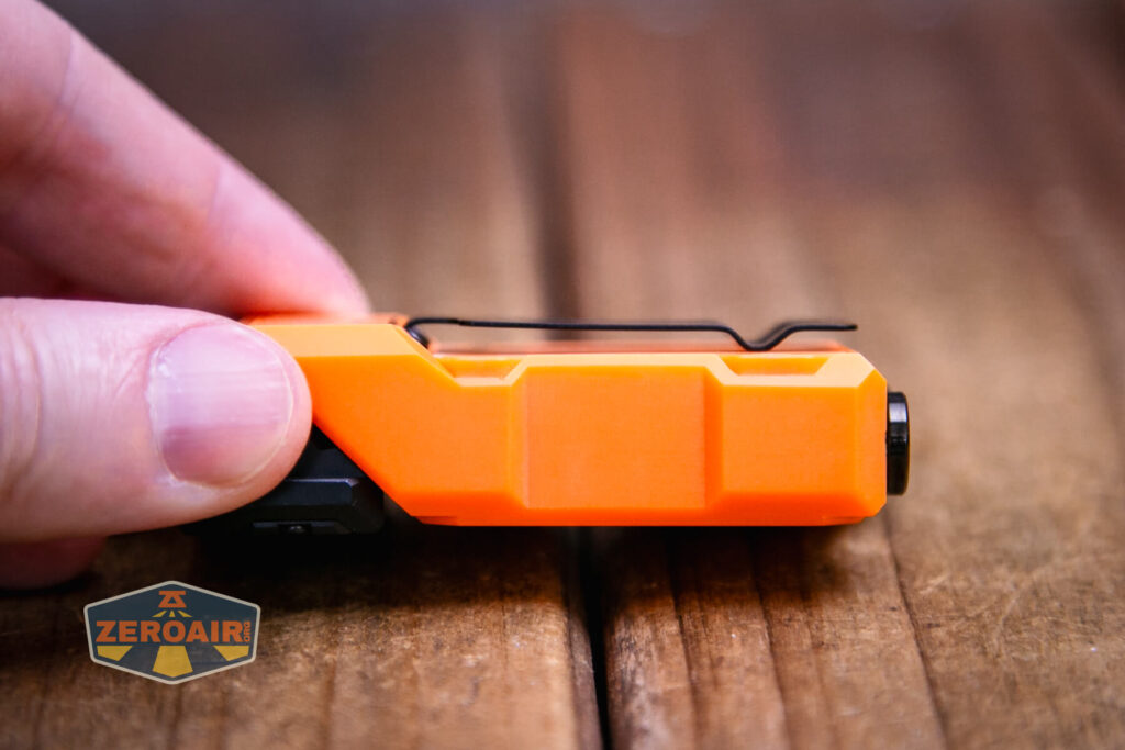 Maratac X-3 Gen II flashlight pocket clip profile