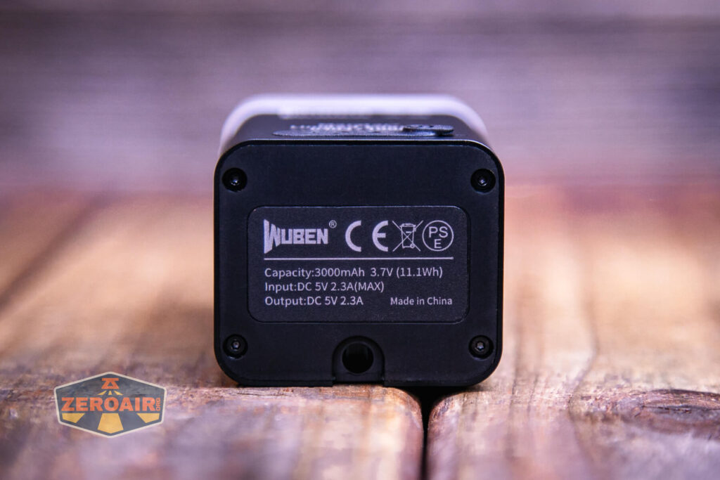 Maratac X-3 Gen II flashlight charging case bottom