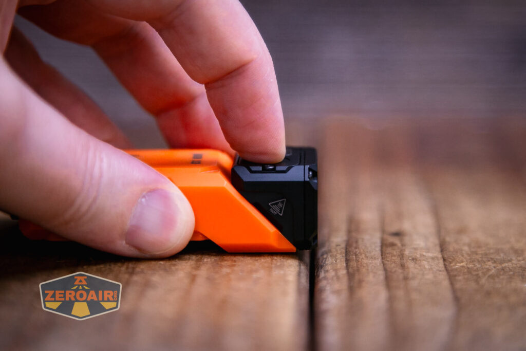 Maratac X-3 Gen II flashlight e-switch profile actuation