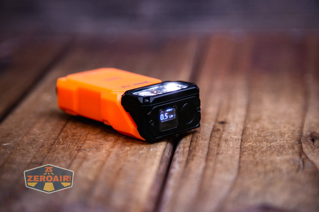 Maratac X-3 Gen II flashlight emitter on