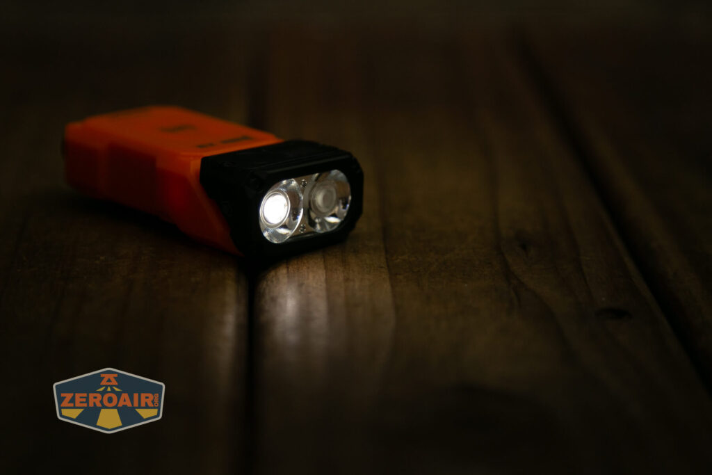 Maratac X-3 Gen II flashlight emitter on
