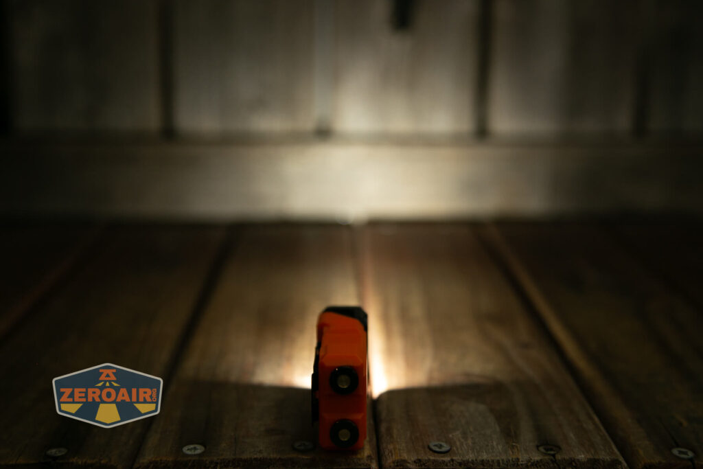 Maratac X-3 Gen II flashlight emitter on