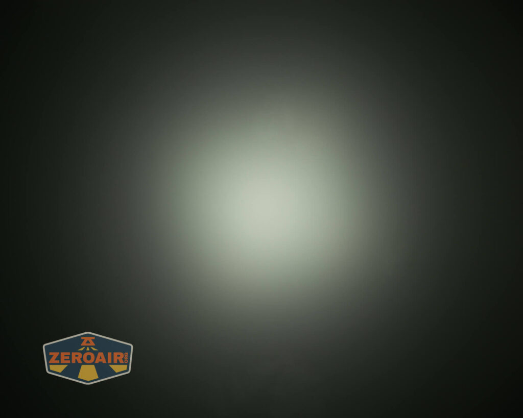 Maratac X-3 Gen II flashlight beamshots on ceiling