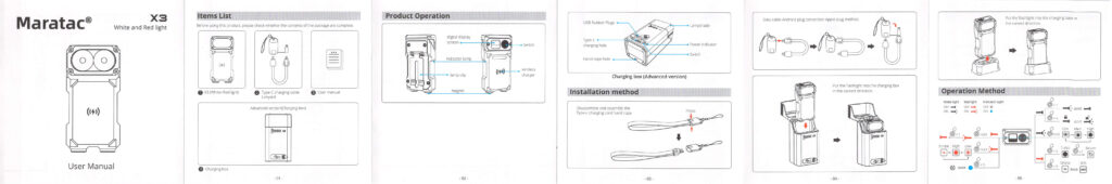 Maratac X-3 Gen II flashlight manual